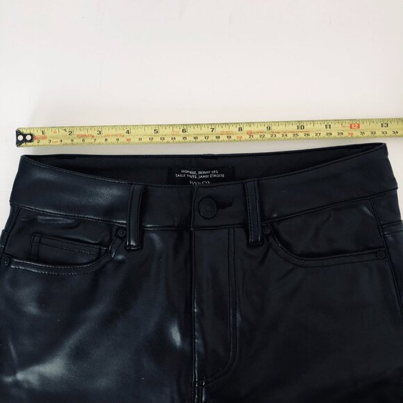 RW&CO Faux leather high-rise skinny Leg pants-Size 26 black - Picture 5 of 14